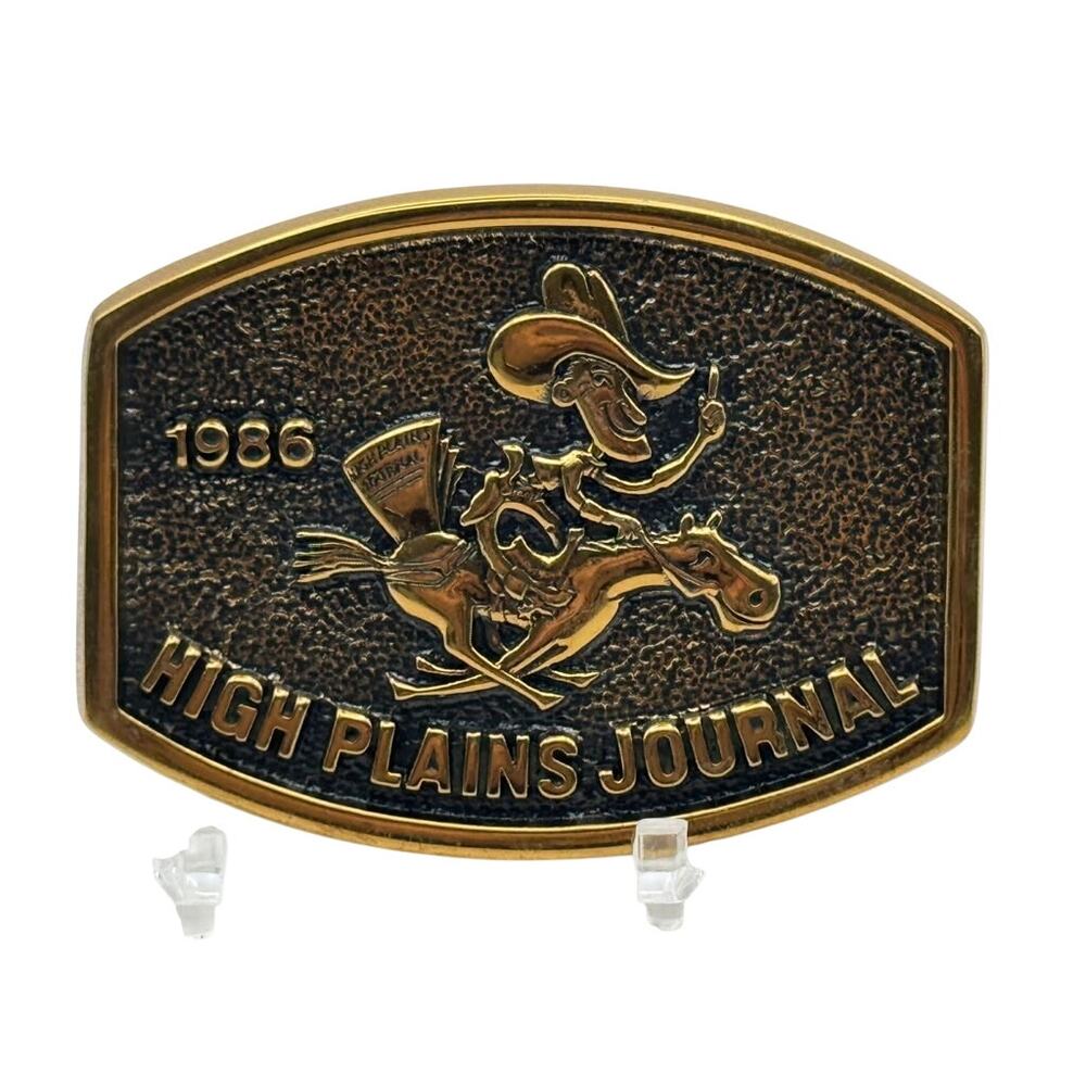 High Plains Journal 1985 Cowboy Commemorative Belt Buckle